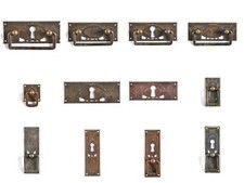 Antik Möbel Beschlag Griff Jugendstil Patina Ring Möbelgriff Schlüsselschild