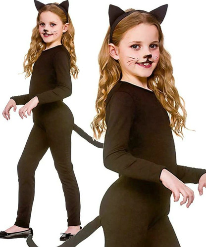 Schwarze katze kostüm kind - kostüm,