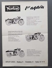 Prospekt Norton Programm (einschließlich Manx) Detlev Louis 1960