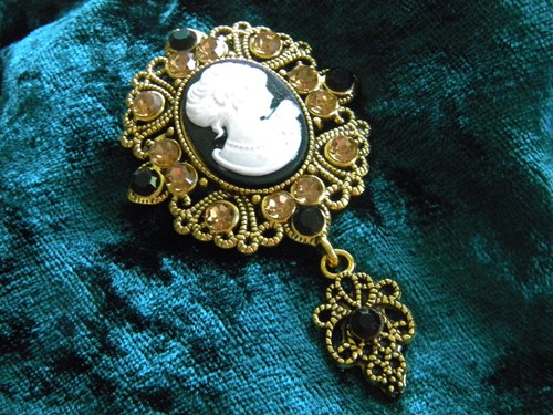 Brosche gemme schmuck - brosche, schwarz