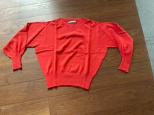 *D. EXTERIOR* Pullover 1,2 * getragen - Gr. S in KNALLrot mit Kaschmir