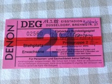 Ticket Eishockey BL 87/88 Düsseldorfer EG - SB Rosenheim Halbfinale