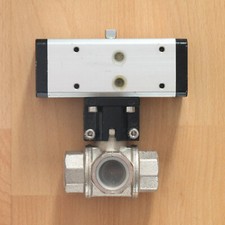 OMAL pneumatischer Stell-Antrieb DA15 + Kugelhahn-Ventil DN20 3/4 Zoll Unbenutzt