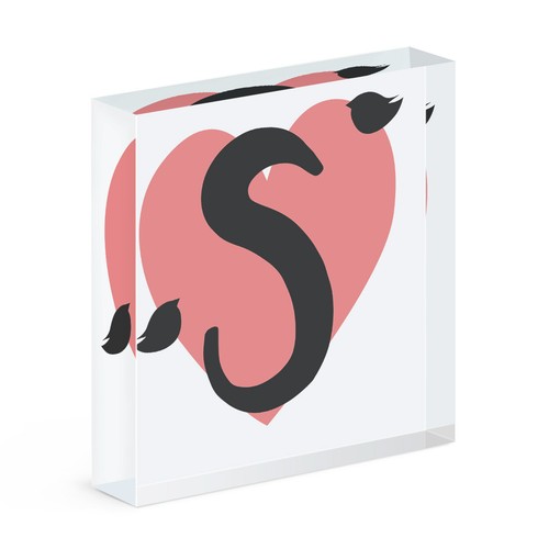 Buchstabe herz alphabet - s,