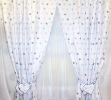 Vorhänge mit Herzchen für Baby und Kinderzimmer, Gardine