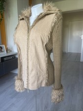 Pullover jacke mit kunstfell - mit,