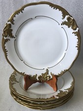 Flache Speiseteller Set 6-tlg - WALBRZYCH WAWEL mit 14K. Gold-Relief – MADE IN