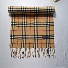 Burberry Vintage Schal Beige Lammwolle