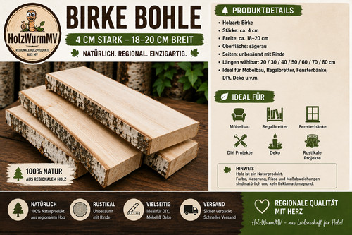 Birke holzbrett bohle - birke,