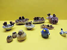 Deko Vogel / Vögel Bergkristall Glas Prozellan Holz Stein zur Auswahl