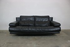 Rolf Benz 6500 Zweisitzer Sofa Leder Schwarz Designer Couch