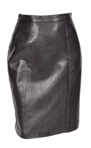 Damen schwarz leder rock - leder,