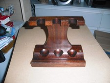 ECHT MAHAGONI PFEIFENSTÄNDER für 3 Pfeifen, Neuwertig