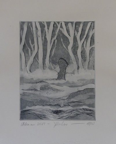 Radierung horst uhlemann - horst,