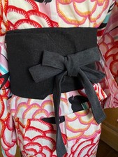 Schwarzer Denim Yukata Obi –