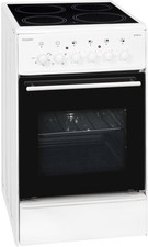 Exquisit ECM 5-4 EEK: A Elektro-Standherd, 49cm breit, Glaskeramikfeld, Umluft,
