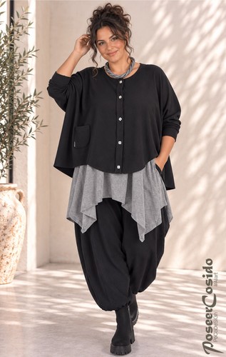 Lagenlook oversize jacke - lagenlook, shirt