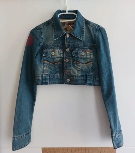 Kurze jeansjacke denim von - kurze,
