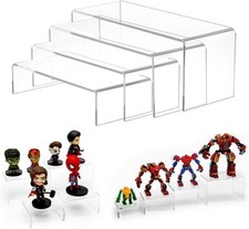 Acryl Display Ständer 4 Stück transparent Podest Stufen Aufsteller Set