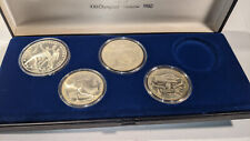 Satz Gedenkmünze Olympia 1980 - 2 x10  + 2 x  5  Rubel  in Original-Box - Silber