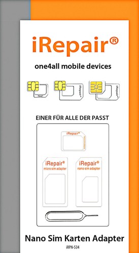 Nano sim karten adapter set - adapter,