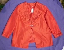 Seidenblazer rot 50 Perlen