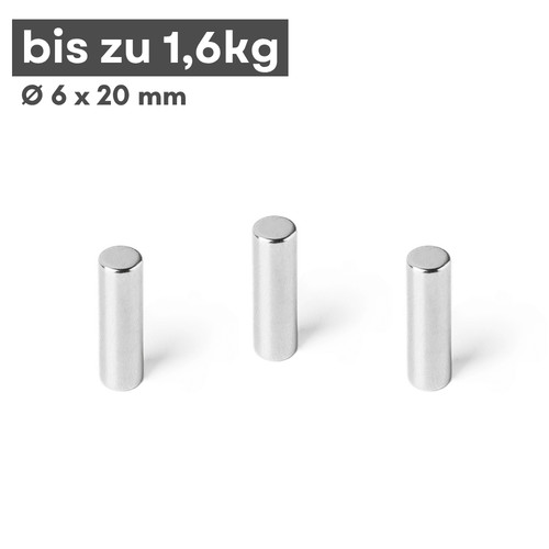 Langer neodym rundmagnet 6 - langer, Ø