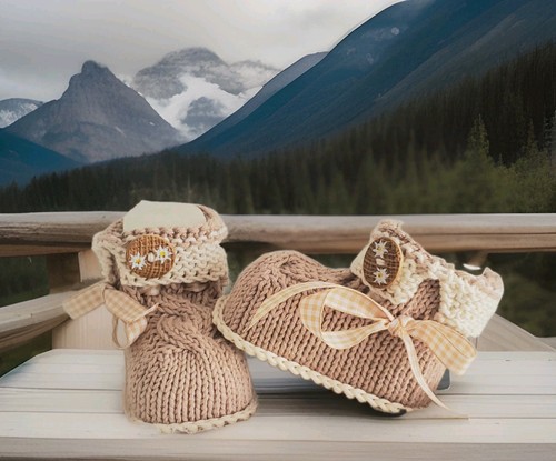 Babyschuhe gestrickt - ❤️,