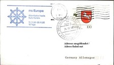 Dt. Schiffspost Schiff MS EUROPA Kreuzfahrt Kurs Karibik Cruise Ship ab MIAMI