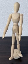 Gliederpuppe aus Holz, 30 cm Höhe, Gelenk- & Zeichenfigur, (N590)