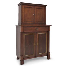 ANTIK! Kleiner Aufsatzschrank restauriert Mahagoni Kommode Vertiko schmal