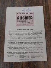 Original schmierplan allgaier - original,