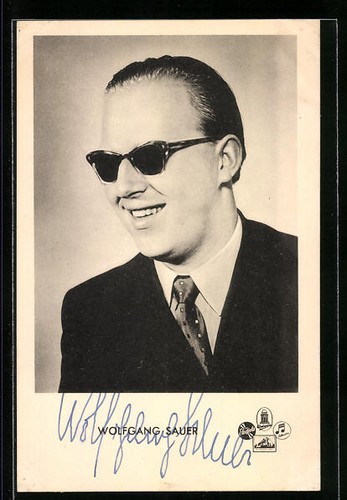 Musiker wolfgang sauer mit - ak,