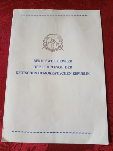 Ddr urkunde berufswettbewerb - urkunde,