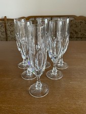 6 Sektgläser Kristall mit