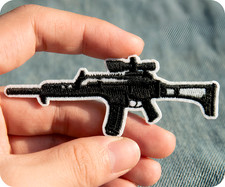 Heckler & Koch G36 Gewehr Pistole Bügelbild Patch (8,9 x 3 cm)
