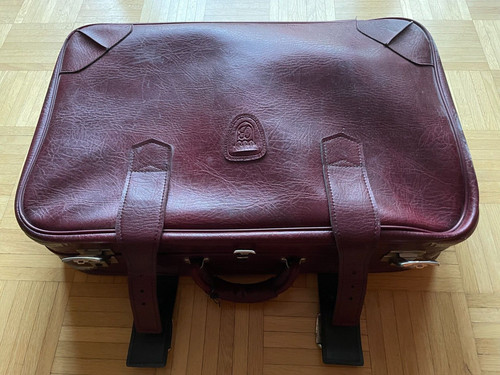 Vintage koffer lederkoffer - koffer,