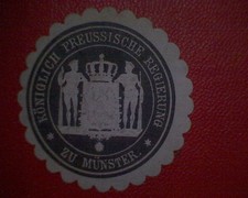 Siegelmarke Königl. Preuss. Regierung  zu Münster  