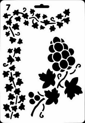 Wein ranke trauben schablone - wein,