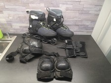 Inline Skates Rollschuhe Größe 41 Unisix Damen Herren, Schwarz,Schutzausrüstung