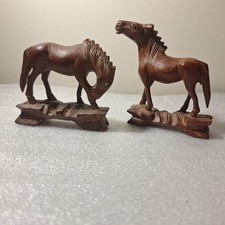 Holz Pferde Figuren Ponys Deko