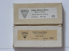 Color Diaserie "Tiere im Zoo und Familie Bär beim Camping" (DDR VEB Mikrolux DD)