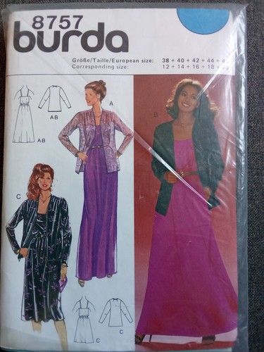 Burda schnittmuster 8757 kleid - burda,