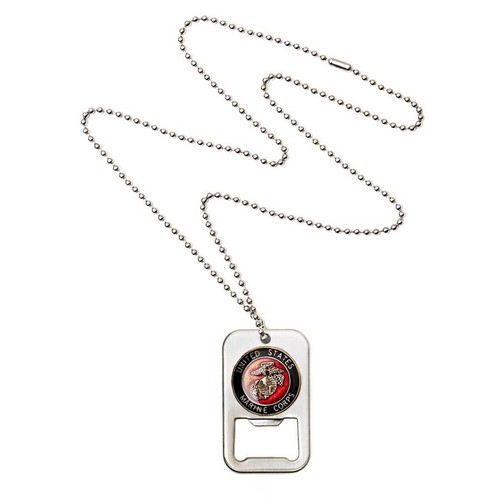 Dog tag bottle opener - dog, usmc