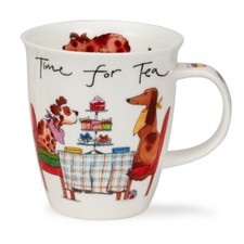 Dunoon Tasse TIME FOR TEA DOG Hunde 0,4l Kaffeebecher Nevis Fine Bone China
