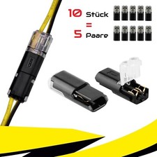 10x H-KFZ Stecker Steckverbindung Steckverbinder 2 Polig Auto Wasserdicht Kabel