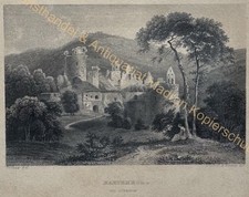 Bad Dürkheim Hartenburg Original Stahlstich Frommel & Winkles 1885