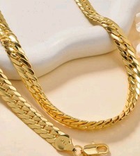 10mm ! ca. 77g ! 750 Gold Kette vergoldet Panzerkette 750 Gold 18K Damen Herren 