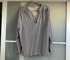 NEU: TCM Tchibo Damen Langarmshirt Shirt Bluse mit Muster Größe 44
