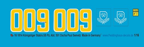 Peddinghaus decals 1814 - 1/16,